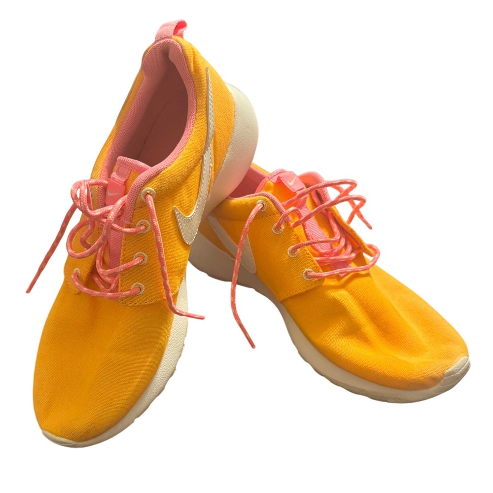 Nike Roshe Run Kids Youth Sneakers‎ Orange Pink Size 7Y